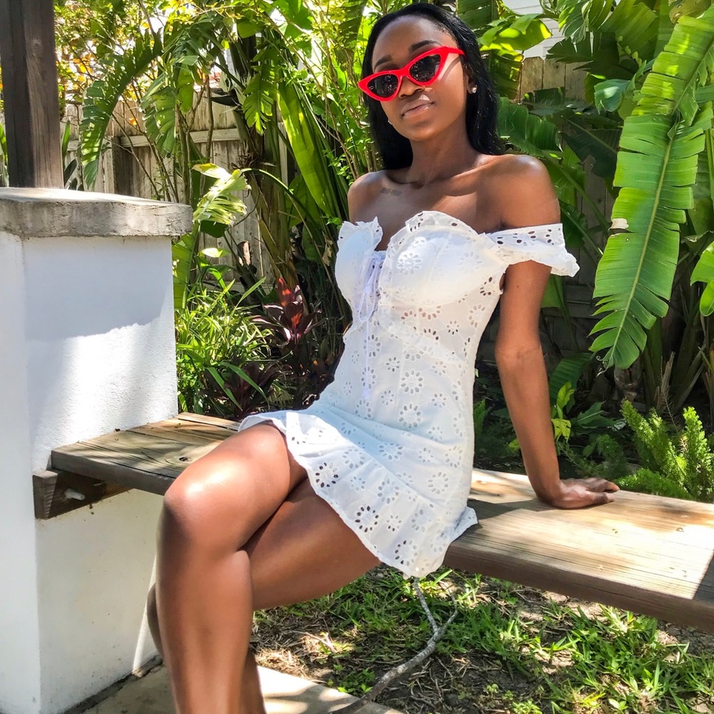 White mini dress